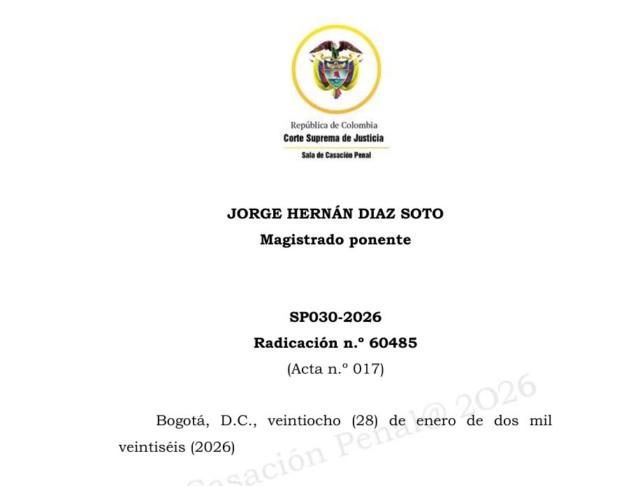 Corte confirma condena a fiscal por prevaricato por omisión | SP030-2026 